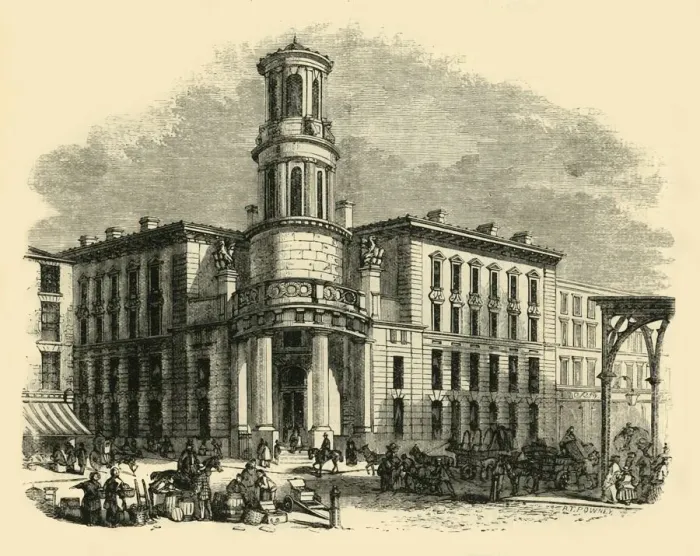 Framed Print : The Present Coal Exchange, c1872. Creator: Unknown Framed Print : The Present Coal Exchange, c1872. Creator: Unknown