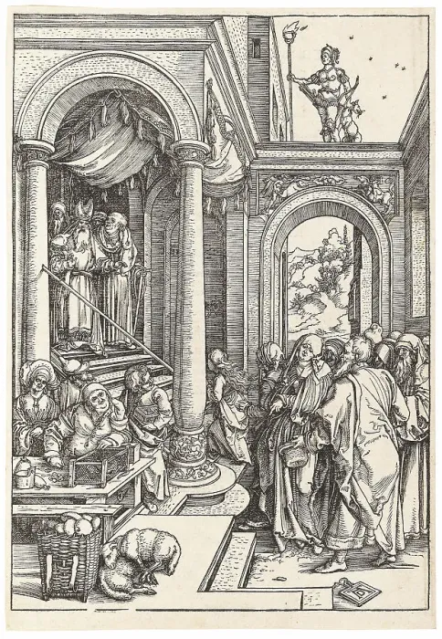 Framed Print : The Presentation of the Blessed Virgin Mary, from The Life of the Virgin, c. 1504. Creator: Dürer, Albrecht (1471-1528) Framed Print : The Presentation of the Blessed Virgin Mary, from The Life of the Virgin, c. 1504. Creator: Dürer, Albrecht (1471-1528)