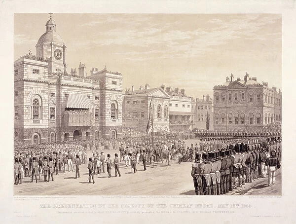 Presentation of the Crimean Medal by Queen Victoria to Colonel Sir Thomas Trowbridge, May 18th 1855