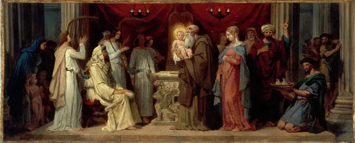 Framed Print : Présentation de Jésus au Temple, c1849. Creator: Merry Joseph Blondel Framed Print : Présentation de Jésus au Temple, c1849. Creator: Merry Joseph Blondel