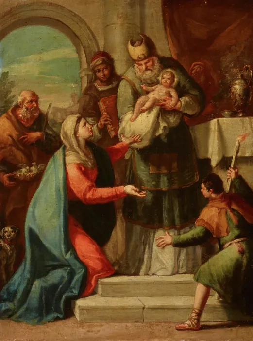 Framed Print : Presentation of Jesus at the Temple, 18th century. Creator: Unknown