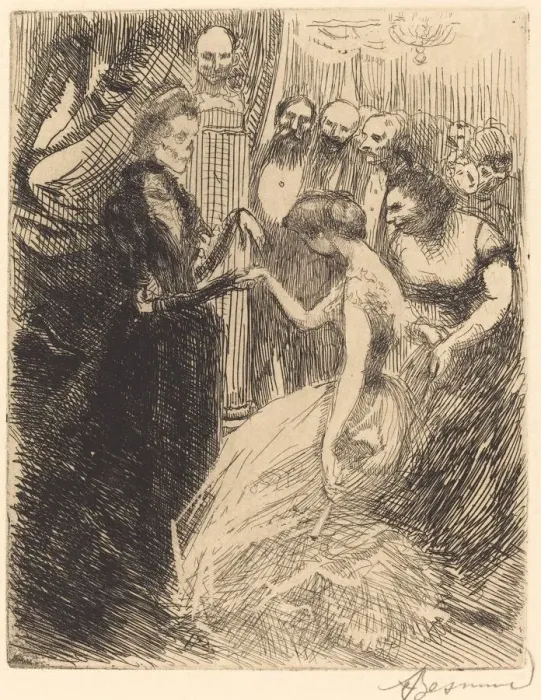 Framed Print : The Presentation (La presentation), 1900. Creator: Paul Albert Besnard Framed Print : The Presentation (La presentation), 1900. Creator: Paul Albert Besnard