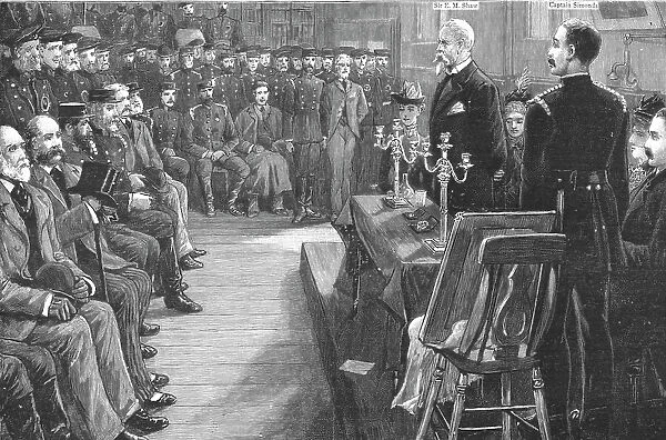 The Presentation to Sir Eyre Massey Shaw, on the Occasion of his Retirement, by the... 1891. Creator: Unknown
