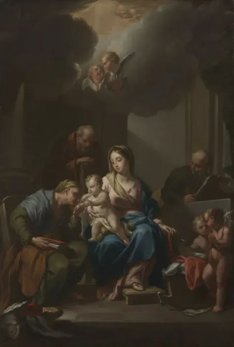 Framed Print : Presentation Sketch for The Holy Family with Saints Anne, Joachim, and John Framed Print : Presentation Sketch for The Holy Family with Saints Anne, Joachim, and John