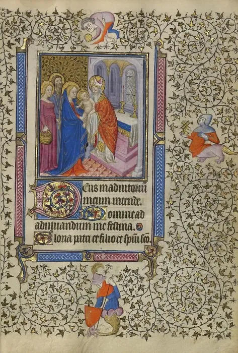 Framed Print : The Presentation in the Temple; Book of Hours, about 1410. Creator: Unknown