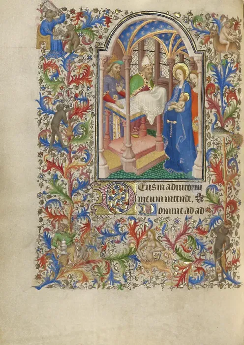 Framed Print : The Presentation in the Temple; Book of Hours, about 1420. Creator: Unknown Framed Print : The Presentation in the Temple; Book of Hours, about 1420. Creator: Unknown