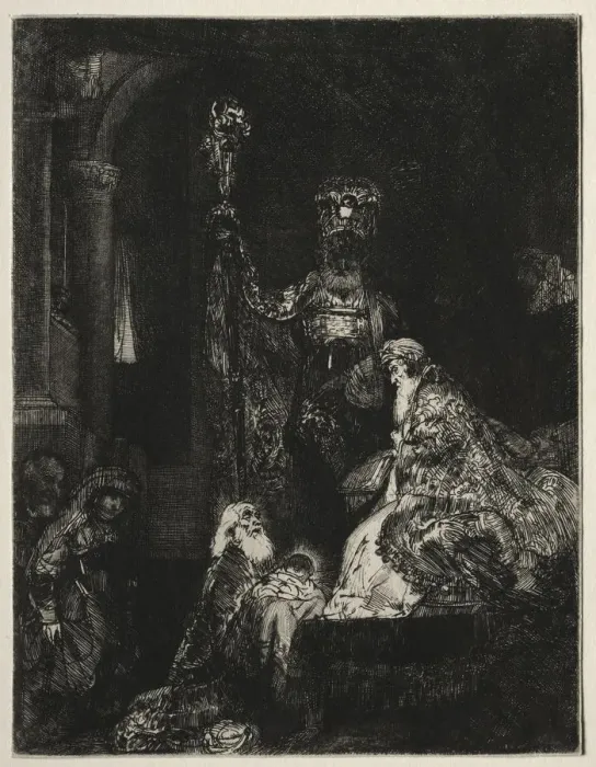 Framed Print : The Presentation in the Temple, c. 1654. Creator: Rembrandt van Rijn (Dutch, 1606-1669) Framed Print : The Presentation in the Temple, c. 1654. Creator: Rembrandt van Rijn (Dutch, 1606-1669)