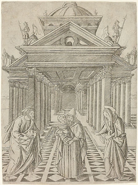 The Presentation in the Temple, plate four from the Life of the Virgin and Christ, c.1470. Creator: Francesco Rosselli