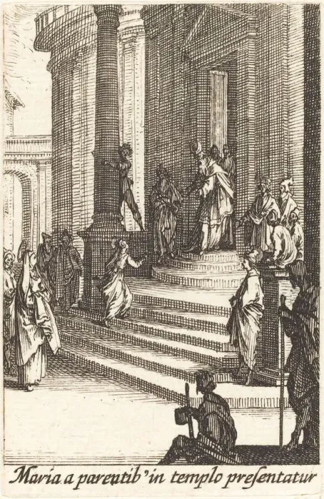 Framed Print : The Presentation of the Virgin, in or after 1630. Creator: Jacques Callot Framed Print : The Presentation of the Virgin, in or after 1630. Creator: Jacques Callot