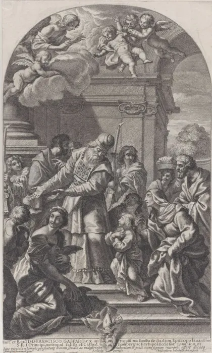 Framed Print : The presentation of the Virgin in the Temple, 1670-80. Creator: Christof Lederwasch Framed Print : The presentation of the Virgin in the Temple, 1670-80. Creator: Christof Lederwasch