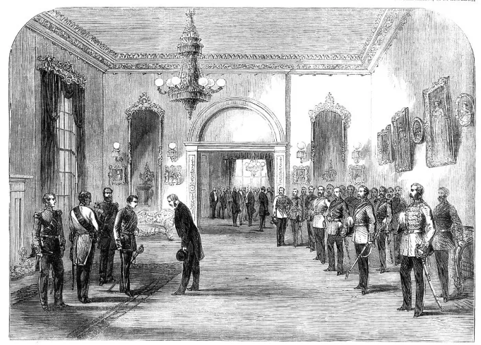 Framed Print : Presentations to his Royal Highness the Prince of Wales at Government House, Halifax, 1860. Creator: Unknown Framed Print : Presentations to his Royal Highness the Prince of Wales at Government House, Halifax, 1860. Creator: Unknown