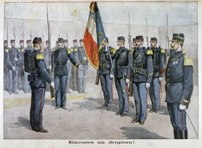 Framed Print : Presenting excuses to the flag, Toulon, France, 1898 Framed Print : Presenting excuses to the flag, Toulon, France, 1898