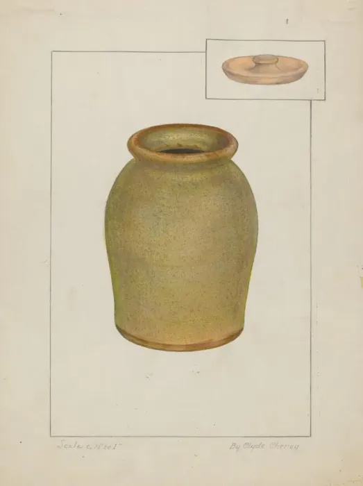 Framed Print : Preserve Jar, 1935 / 1942. Creator: Clyde L. Cheney Framed Print : Preserve Jar, 1935 / 1942. Creator: Clyde L. Cheney