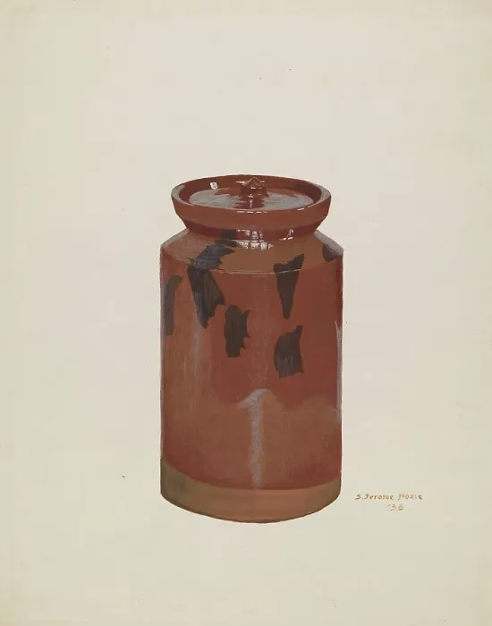 Framed Print : Preserve Jar, 1936. Creator: Jerome Hoxie Framed Print : Preserve Jar, 1936. Creator: Jerome Hoxie