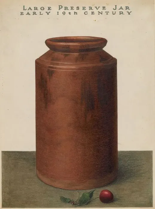 Framed Print : Preserve Jar, c. 1936. Creator: John Matulis Framed Print : Preserve Jar, c. 1936. Creator: John Matulis