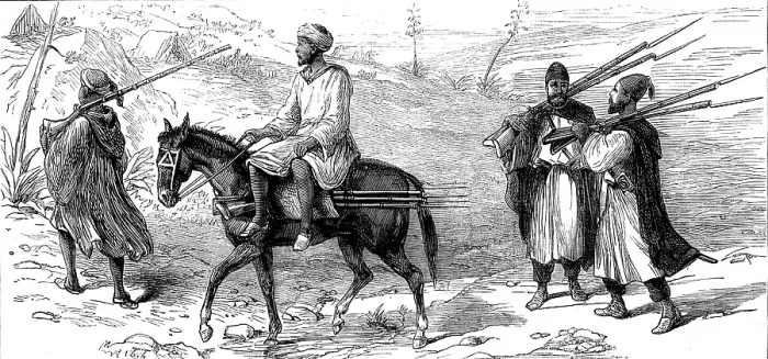 Framed Print : Preservers of the peace in Morocco, 1873. Creator: Unknown Framed Print : Preservers of the peace in Morocco, 1873. Creator: Unknown