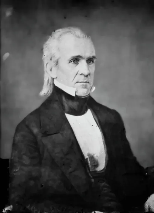 Framed Print : President James K. Polk, between 1855 and 1865. Creator: Unknown Framed Print : President James K. Polk, between 1855 and 1865. Creator: Unknown
