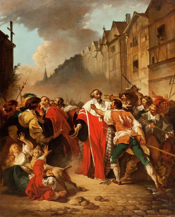 Framed Print : President Mole Confronted by Insurgents, between 1778 and 1779. Creator: Francois-Andre Vincent Framed Print : President Mole Confronted by Insurgents, between 1778 and 1779. Creator: Francois-Andre Vincent