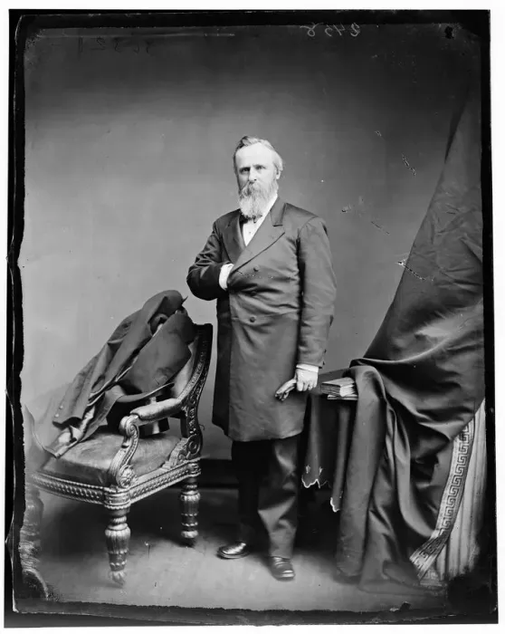 Framed Print : President Rutherford B. Hayes, (full length), between 1865 and 1880. Creator: Unknown Framed Print : President Rutherford B. Hayes, (full length), between 1865 and 1880. Creator: Unknown