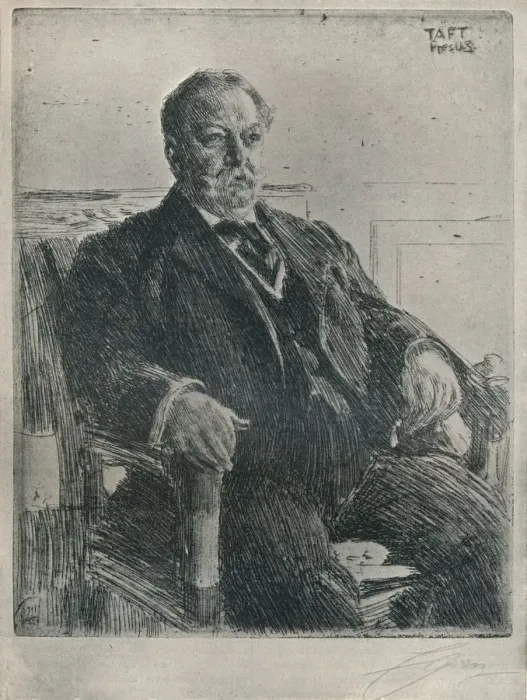 Framed Print : President Taft, 1911. Artist: Anders Leonard Zorn Framed Print : President Taft, 1911. Artist: Anders Leonard Zorn