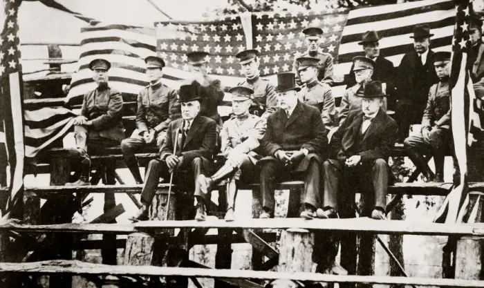 Framed Print : President Warren G Harding at a baseball park, Fort Benning, Georgia, USA, early 1920s Framed Print : President Warren G Harding at a baseball park, Fort Benning, Georgia, USA, early 1920s