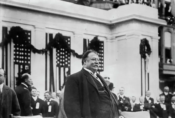 Framed Print : President William Howard Taft at the laying of the cornerstone for the Oakland...October 13, 1911. Creator: Bain News Service Framed Print : President William Howard Taft at the laying of the cornerstone for the Oakland...October 13, 1911. Creator: Bain News Service