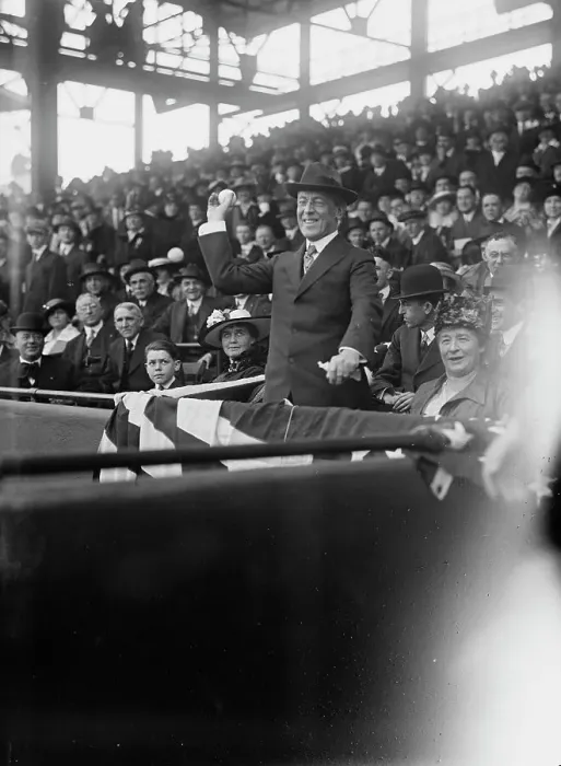 Framed Print : President Woodrow Wilson and wife Ellen Axson Wilson, Mrs. Willoughbys Chesley, Baseball, 1917. Creator: Harris & Ewing. President Woodrow Wilson and wife Ellen Axson Wilson, Mrs. Willoughbys Chesley, Baseball, 1917. Creator: Harris & Ewing Framed Print : President Woodrow Wilson and wife Ellen Axson Wilson, Mrs. Willoughbys Chesley, Baseball, 1917. Creator: Harris & Ewing. President Woodrow Wilson and wife Ellen Axson Wilson, Mrs. Willoughbys Chesley, Baseball, 1917. Creator: Harris & Ewing