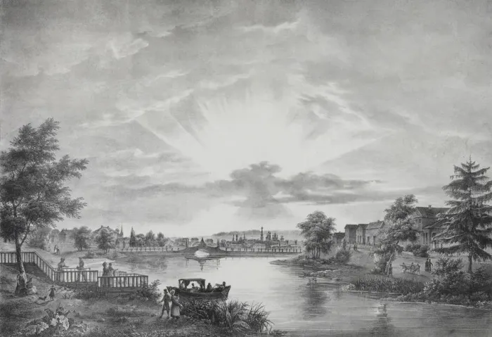 Framed Print : Presnensky Ponds in Moscow, 1825 Framed Print : Presnensky Ponds in Moscow, 1825