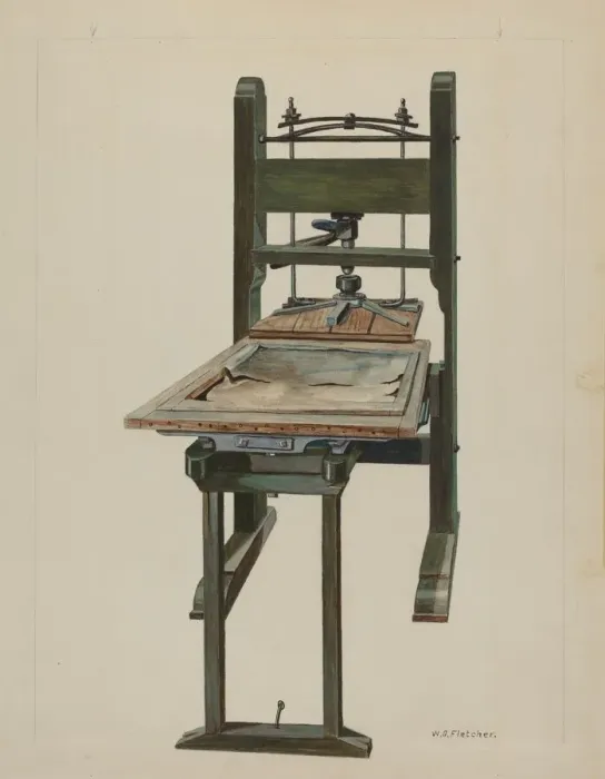 Framed Print : Press, c. 1937. Creator: William O. Fletcher