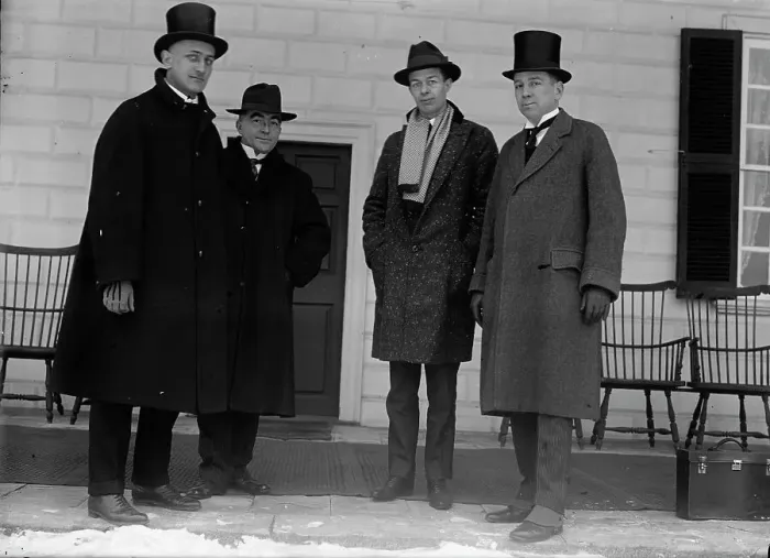 Framed Print : Press Correspondents at Mount Vernon - Serbian Missions, Phil Patchen at Right, 1917. Creator: Harris & Ewing. Press Correspondents at Mount Vernon - Serbian Missions, Phil Patchen at Right, 1917. Creator: Harris & Ewing Framed Print : Press Correspondents at Mount Vernon - Serbian Missions, Phil Patchen at Right, 1917. Creator: Harris & Ewing. Press Correspondents at Mount Vernon - Serbian Missions, Phil Patchen at Right, 1917. Creator: Harris & Ewing