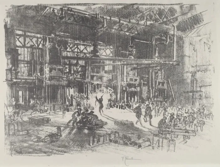 Framed Print : The Presses, 1916. Creator: Joseph Pennell Framed Print : The Presses, 1916. Creator: Joseph Pennell