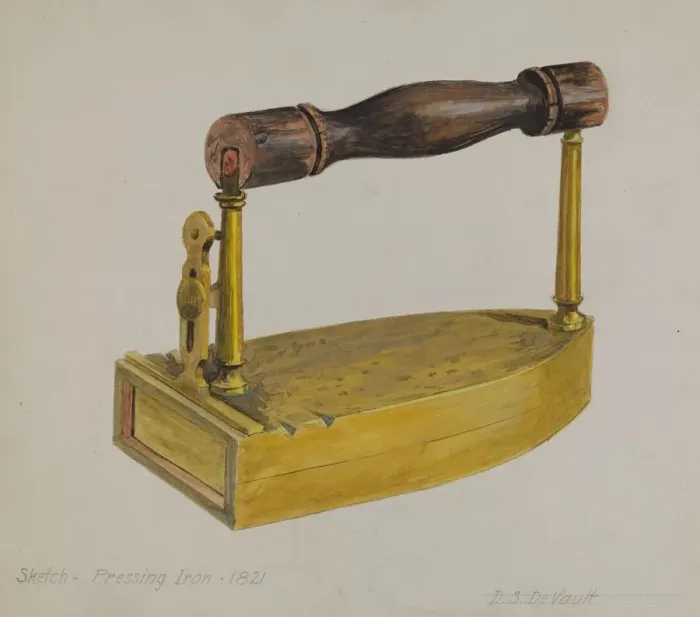 Framed Print : Pressing Iron, 1935 / 1942. Creator: Davids De Vault Framed Print : Pressing Iron, 1935 / 1942. Creator: Davids De Vault