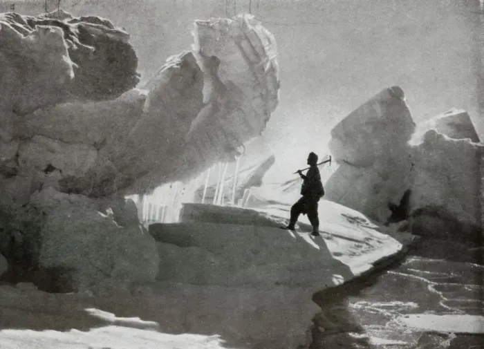 Framed Print : Pressure Ice Blocks Near Discovery Bluff, c1911, (1913). Artist: Frank Debenham Framed Print : Pressure Ice Blocks Near Discovery Bluff, c1911, (1913). Artist: Frank Debenham