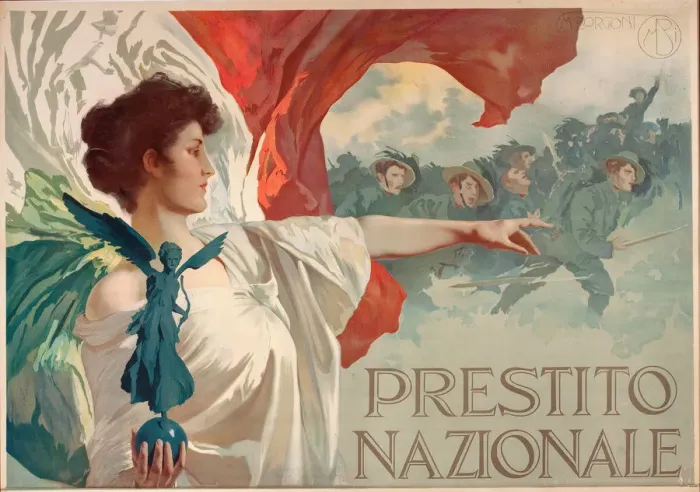 Framed Print : Prestito Nazionale, 1917. Creator: Borgoni, Mario (1869-1936) Framed Print : Prestito Nazionale, 1917. Creator: Borgoni, Mario (1869-1936)