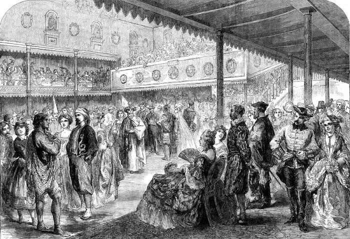 Framed Print : The Preston Guild Festival: costume ball in the Guild Assembly Room, 1862. Creator: Unknown Framed Print : The Preston Guild Festival: costume ball in the Guild Assembly Room, 1862. Creator: Unknown