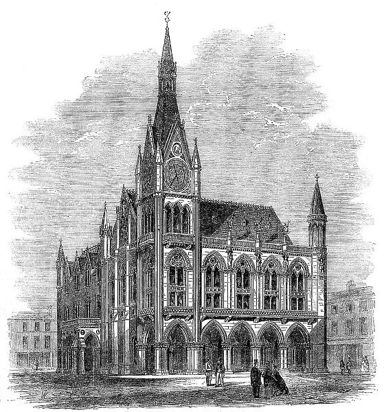 The Preston Guild Festival: the proposed townhall, 1862. Creator: Unknown