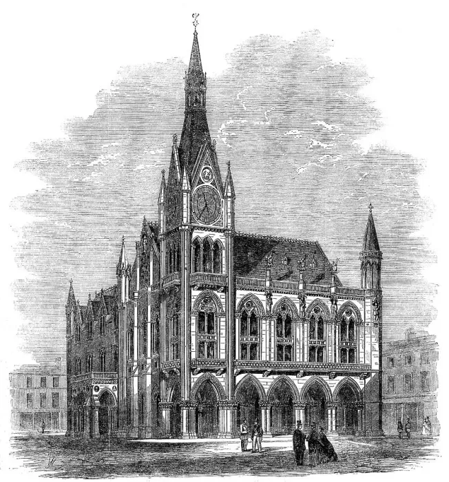 Framed Print : The Preston Guild Festival: the proposed townhall, 1862. Creator: Unknown Framed Print : The Preston Guild Festival: the proposed townhall, 1862. Creator: Unknown