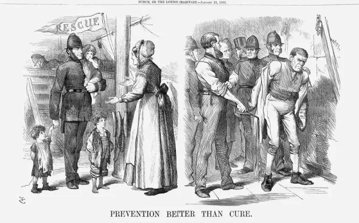 Framed Print : Prevention Better Than Cure, 1869. Artist: John Tenniel Framed Print : Prevention Better Than Cure, 1869. Artist: John Tenniel