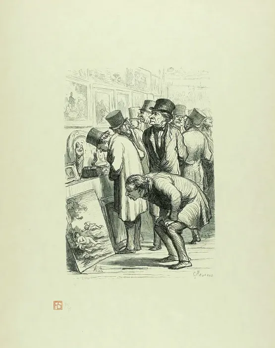 Framed Print : Preview at the Auction House Drouot, 1862, printed 1920. Creator: Charles Maurand Framed Print : Preview at the Auction House Drouot, 1862, printed 1920. Creator: Charles Maurand