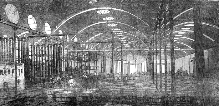 Framed Print : Price's Patent Candle Company - the Bromborough Pool Candle-Works - interior view... 1854. Creator: Unknown Framed Print : Price's Patent Candle Company - the Bromborough Pool Candle-Works - interior view... 1854. Creator: Unknown