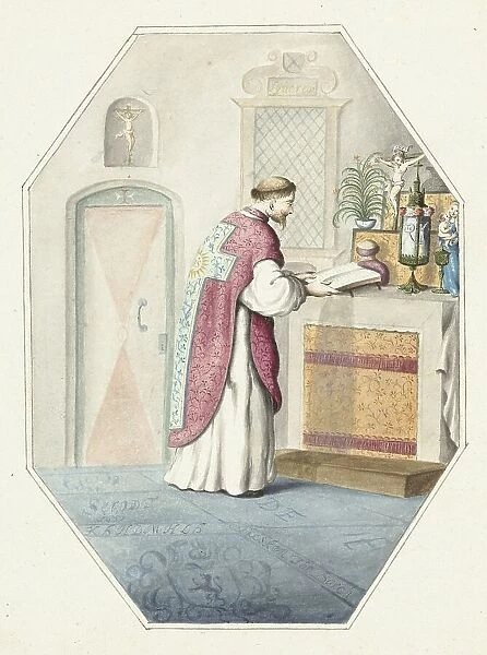 Priest at an altar, 1657. Creator: Gesina ter Borch