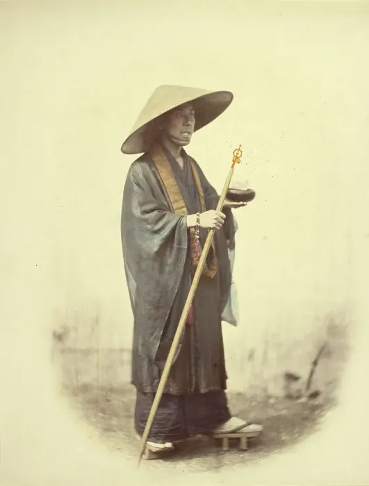 Framed Print : Priest with Pastoral Staff, 1866-1867. Creator: Felice Beato Framed Print : Priest with Pastoral Staff, 1866-1867. Creator: Felice Beato
