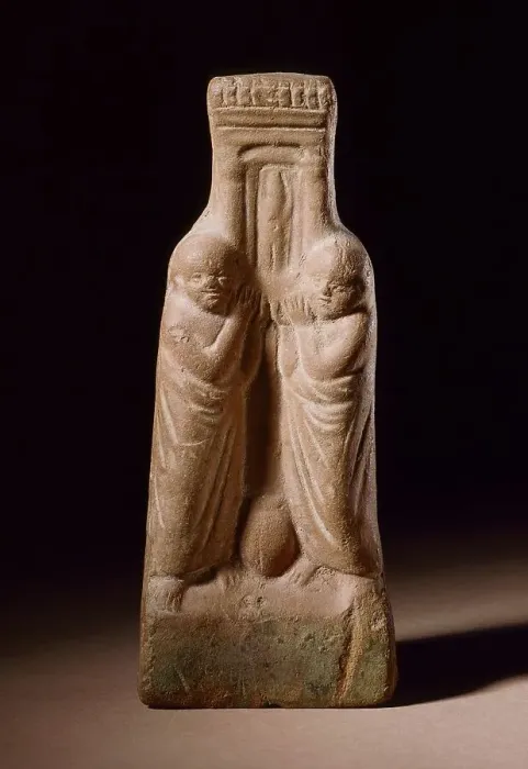 Framed Print : Two Priests Holding a Shrine, 2nd-4th century A.D.. Creator: Unknown Framed Print : Two Priests Holding a Shrine, 2nd-4th century A.D.. Creator: Unknown