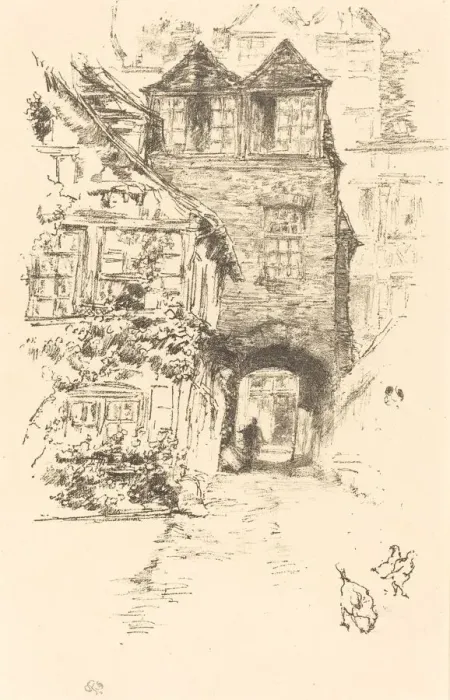 Framed Print : The Priests House, Rouen, 1894 / 1895. Creator: James Abbott McNeill Whistler Framed Print : The Priests House, Rouen, 1894 / 1895. Creator: James Abbott McNeill Whistler