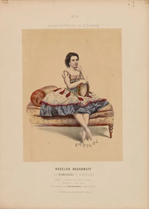 Framed Print : Prima ballerina Nadezhda Bogdanova (1836-1897) as Esmeralda in the Ballet La Esmeralda by C. Pugni Framed Print : Prima ballerina Nadezhda Bogdanova (1836-1897) as Esmeralda in the Ballet La Esmeralda by C. Pugni