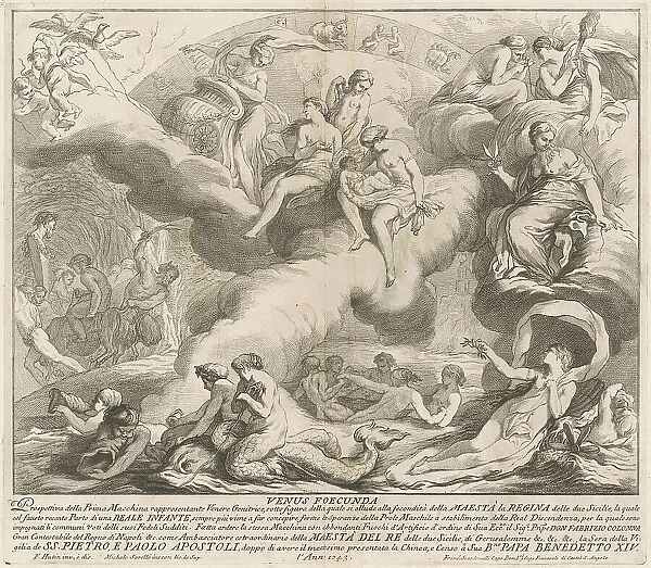 The Prima Macchina for the Chinea of 1743: Venus Genetrix, 1743. Creator: M Sorello