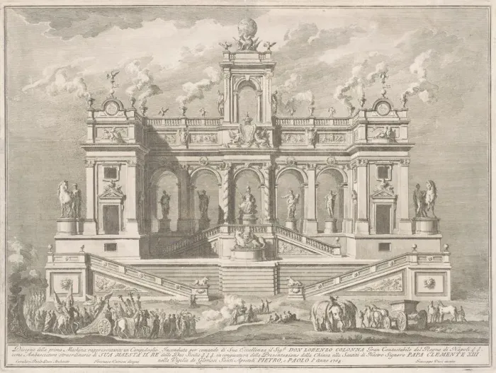 Framed Print : The Prima Macchina for the Chinea of 1764: A Capitol Building, 1764 Framed Print : The Prima Macchina for the Chinea of 1764: A Capitol Building, 1764