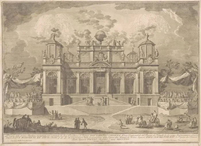 Framed Print : The Prima Macchina for the Chinea of 1770: An Roman Building for Commerce, 1770 Framed Print : The Prima Macchina for the Chinea of 1770: An Roman Building for Commerce, 1770