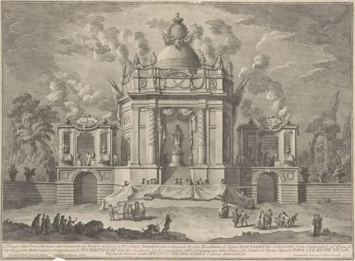 Framed Print : The Prima Macchina for the Chinea of 1771: The Temple of Asclepius, 1771 Framed Print : The Prima Macchina for the Chinea of 1771: The Temple of Asclepius, 1771