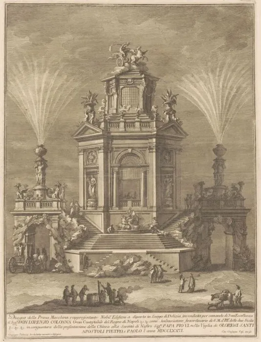 Framed Print : The Prima Macchina for the Chinea of 1776: A Pleasure Palace, 1776 Framed Print : The Prima Macchina for the Chinea of 1776: A Pleasure Palace, 1776